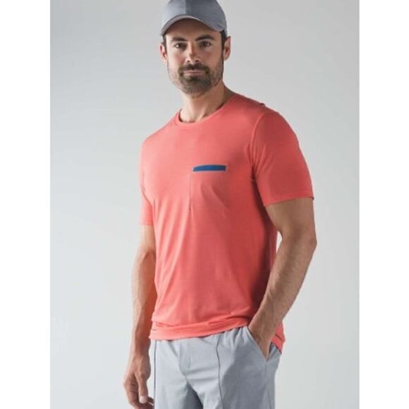 LULULEMON R.A.D. SS Heathered Cape Red Men's Sz. M - Picture 1 of 6